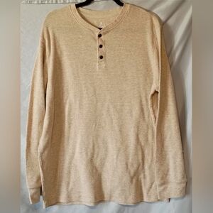 George Cream Henley Shirt for Men XL